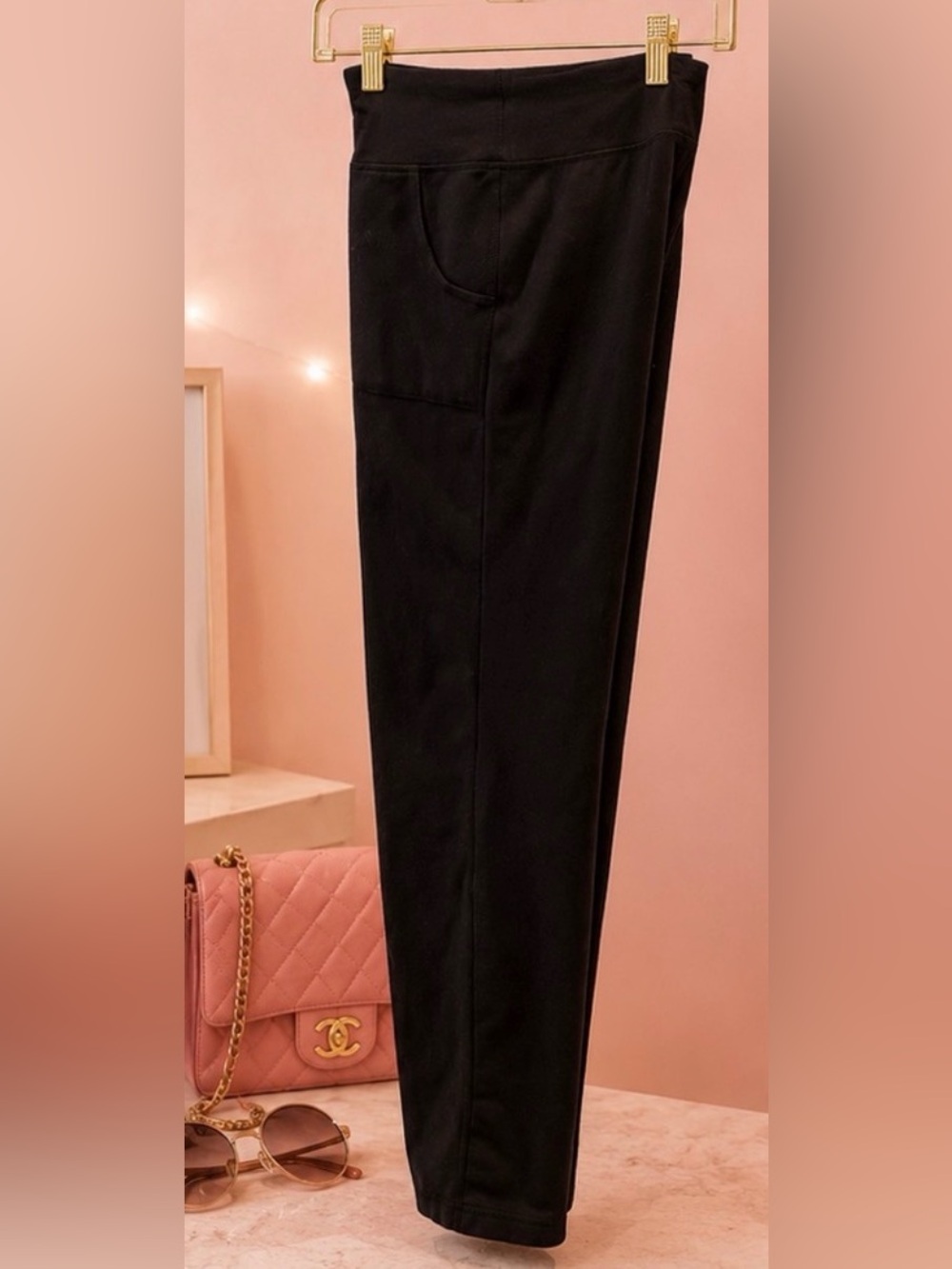Old Navy Black Pocketed Wide Leg Pants Leggings Small